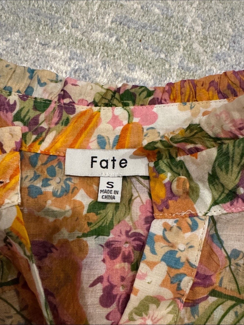 Fate Floral Tiered Long-Sleeve Dress - Pink, Yellow & Green - Picture 2 of 4